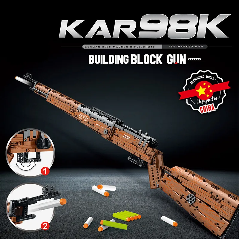 Series Kar-98 Sniper Rifle Building Blocks 98K Soft Bullet Gun