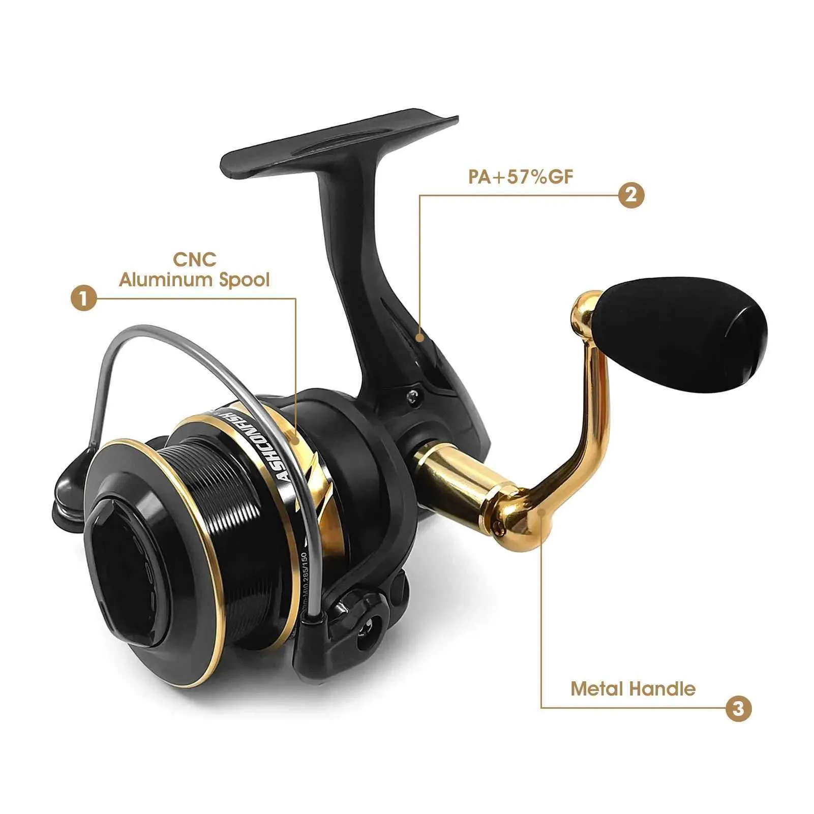 Fishing Reel Metallic CNC Spool 12LB Max Drag 12BB 5.0:1 Gear Ratio Right  Hand Spinning Reel AF-Spinning-03 Saltwater from Dhgate Baitcasting Reels -  price 18.81