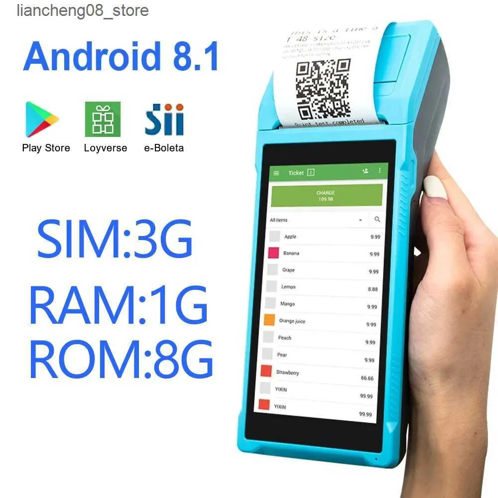 wholesale Printers Accessories Q1/Q2/Q3Pro Handheld PDA 4G Android 8.1 POS Machines Portable Electronic Ticket Printer Receipt All In One Handheld Business L240910