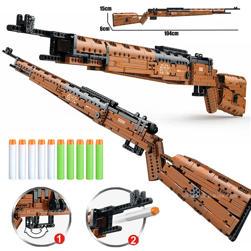 Series Kar-98 Sniper Rifle Building Blocks 98K Soft Bullet Gun