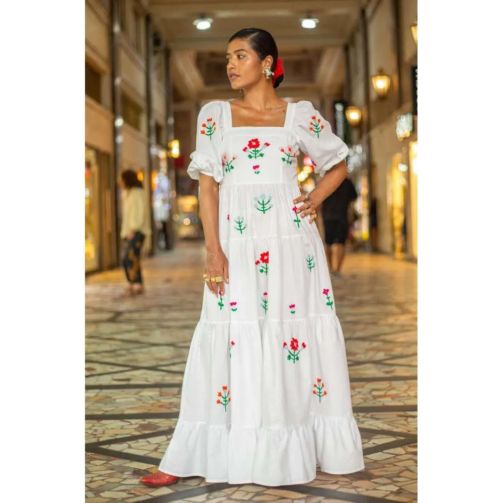 fall dress with shoes Women Sablee Checkered Puffy Off Shoulder Trim Bubble Hem Mini Dress main image 1