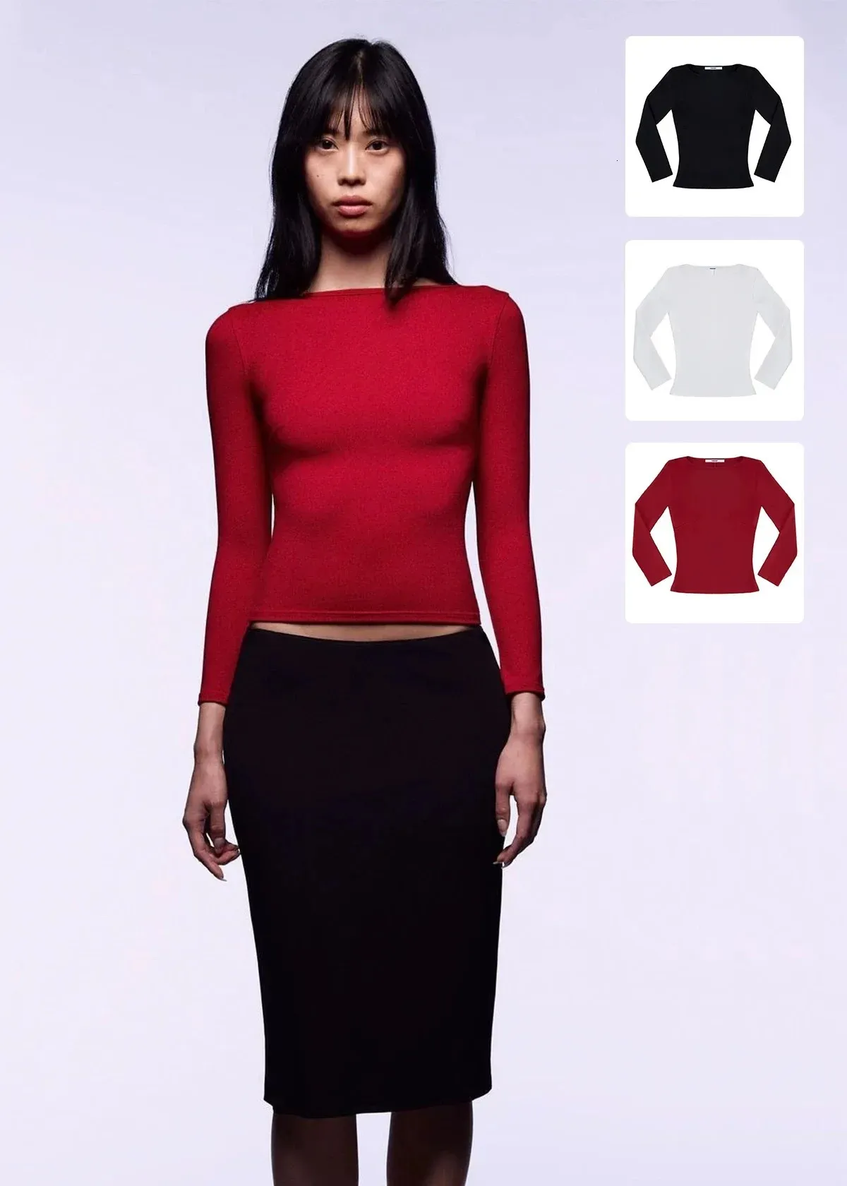 ☆人気【KIRSH】SMALL CHERRY RIB POINT LONG SLEEVE TSHIR.T☆ KIRSH Women's Big Cherry Glitter Graphic T-Shirt Standard