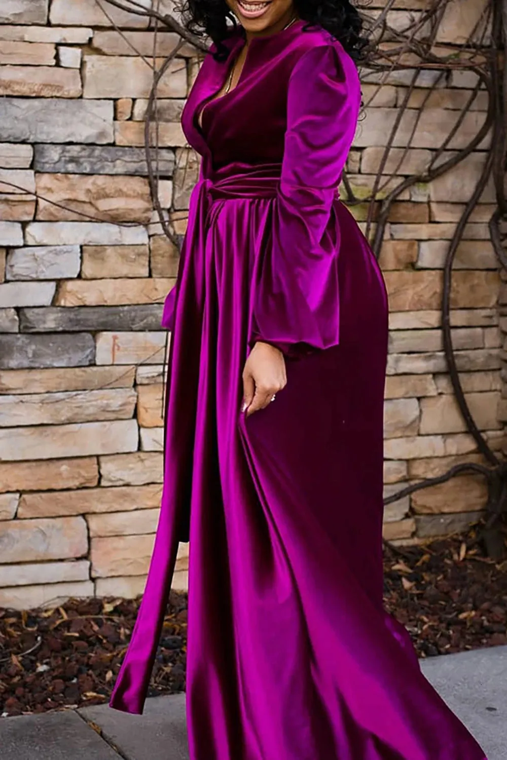 magenta semi formal dress Off-Shoulder Magenta Pink Long Prom Dress main image 0