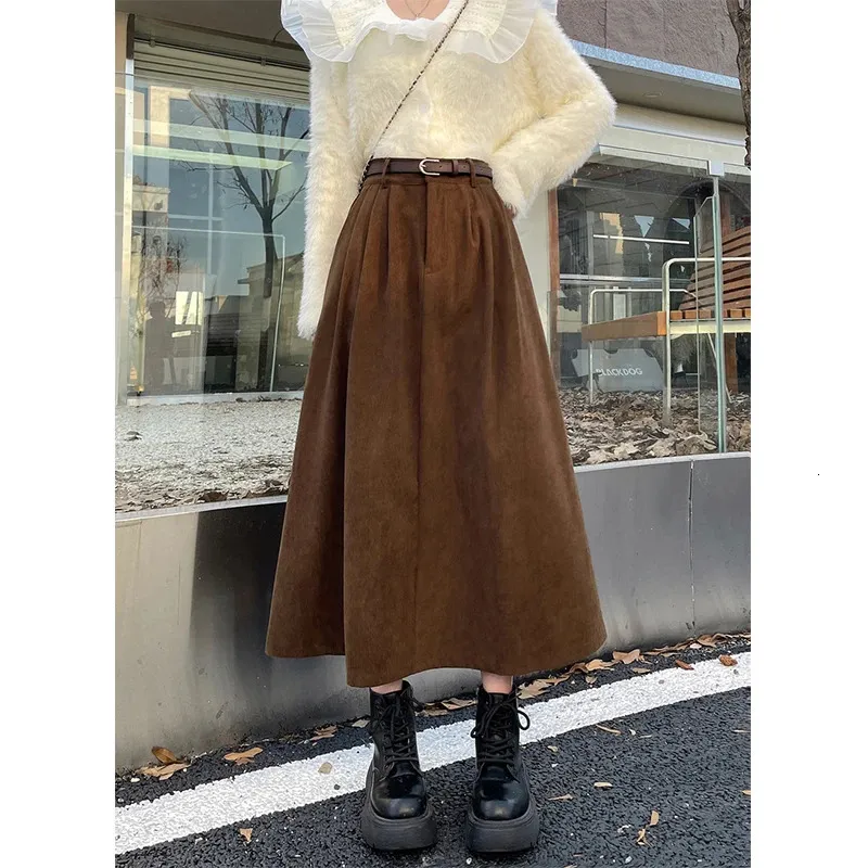 スカート coyseio 25FW LAYERED KNIT SKIRT BROWN COYSEIO] LAYERED