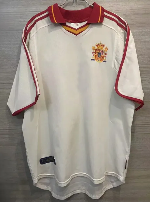 専用90s  soccer SPAIN game shirts Final 1998 Spain Retro Jersey 1996 1994 RAUL XAVI From Tnt2020