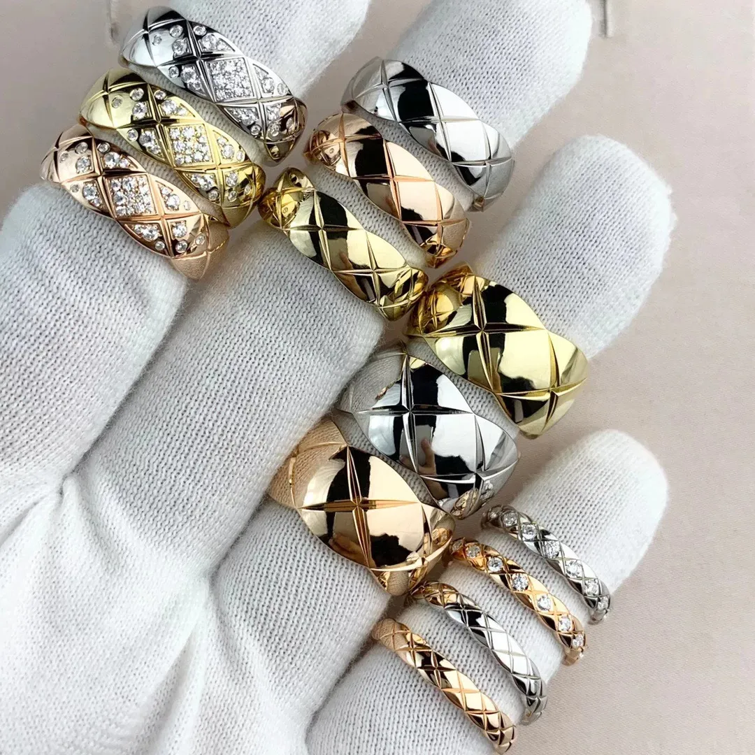 Branded 18K Gold Silver Rose Stainless Steel Rings ... From Shoes_gucci ...