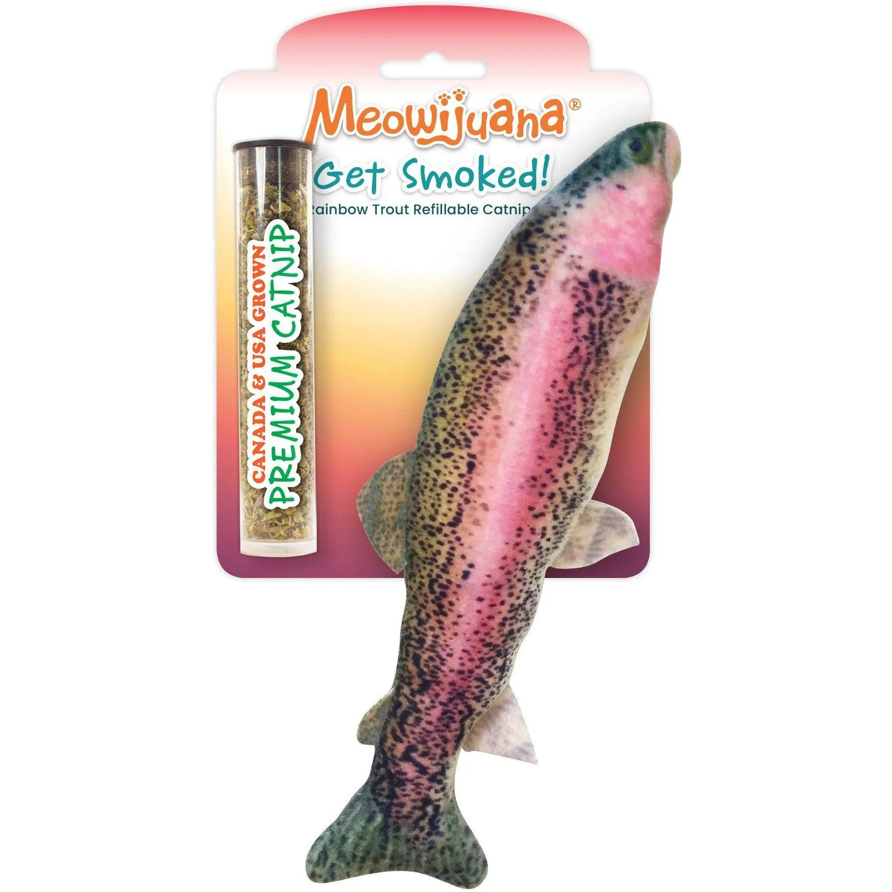 Meowijuana Get Wrapped Shrimp Sushi Roll Refillable Catnip Cat Toy main image 1