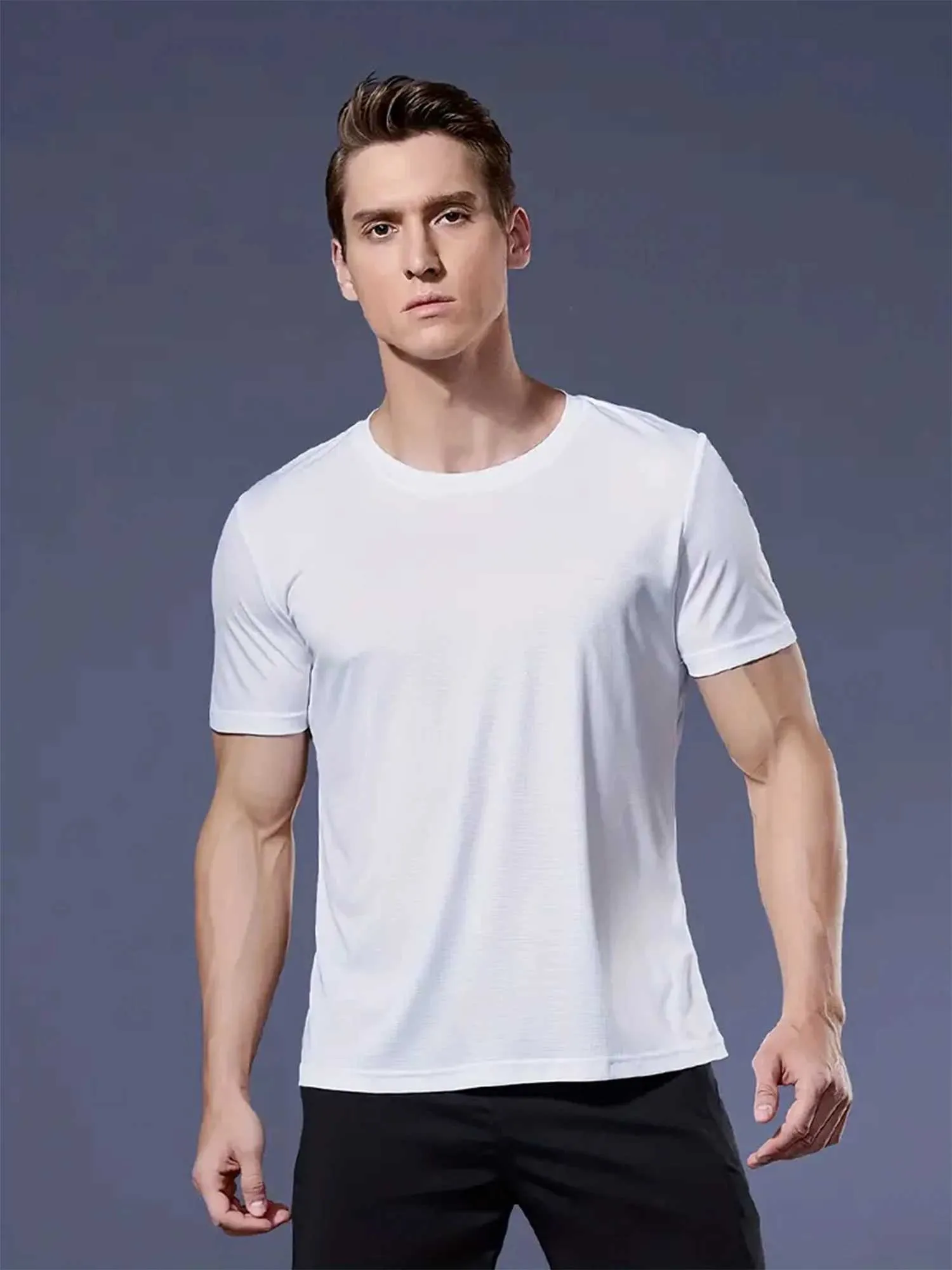 Save Big on Bulk Men's Round Neck Sweatshirt Off White Sweatshirt Mens  Ultra Light Round Neck Fitness Top, Quick Drying Athletic Shirt For Gym And 