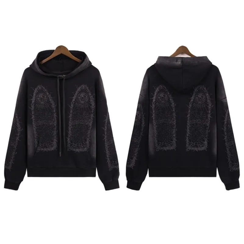 2025 Spring Mens Designer Tapestry Hoodie Who Decides War