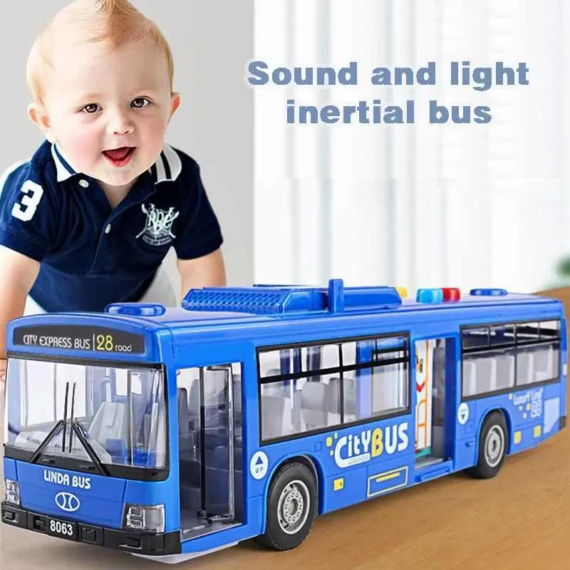 Tnfeeon 1:50 Simulation Pull-Back Alloy Bus Toy, Simulated Die-Cast