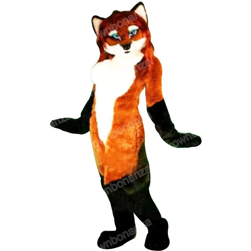 Halloween Brown Husky Fox Dog Mascot Costume - High Quality Cartoon ...