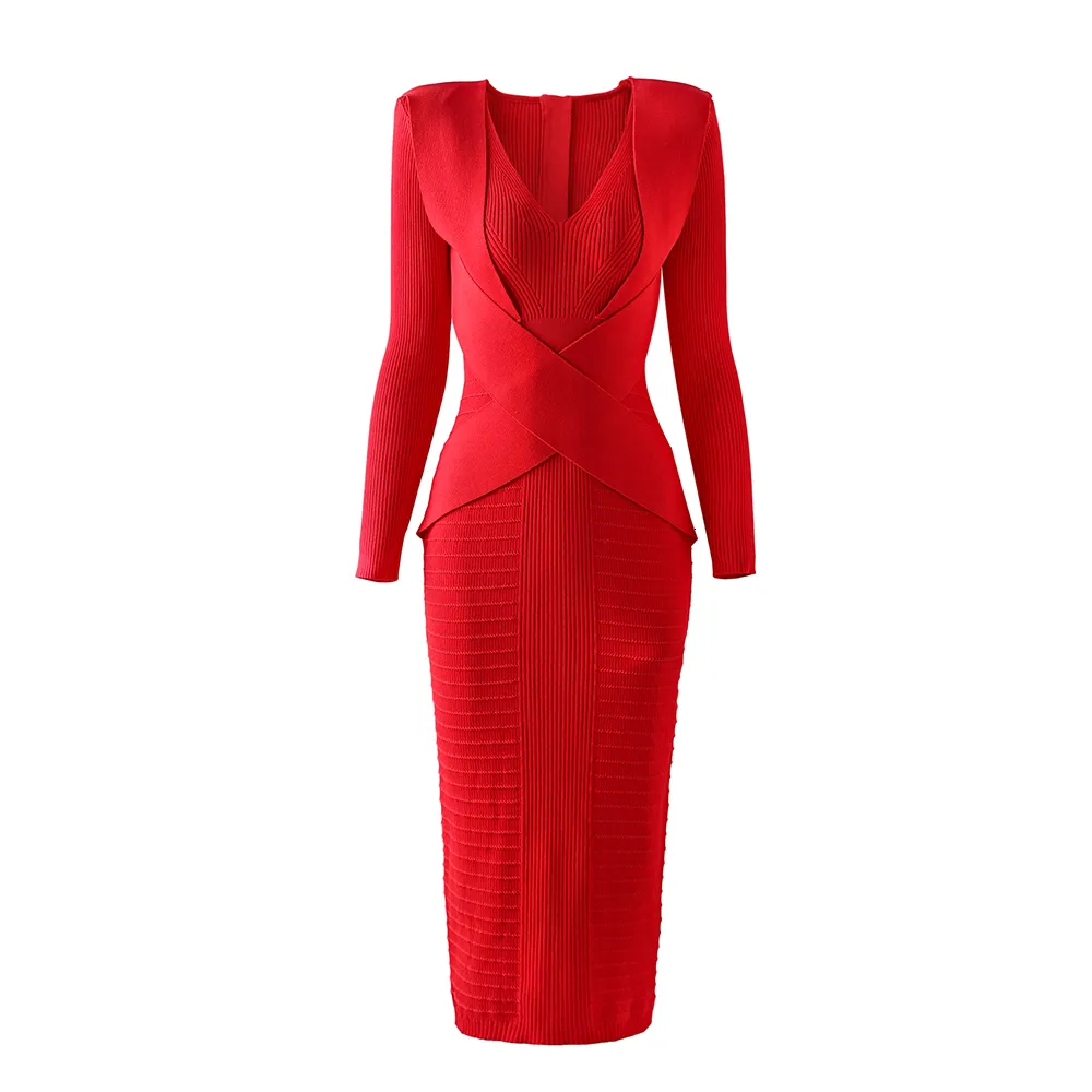 grlfrnd nadja knit dress Sheer Gradient Dress – nadiawire main image 0