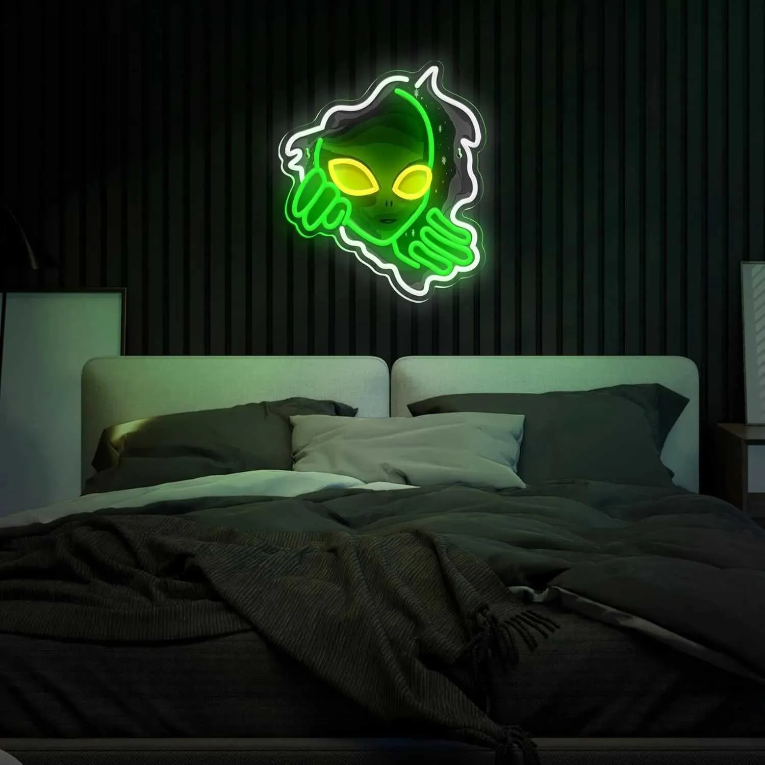 Aliens LED Neon Sign USB Powered Room Decoration... From Muyang_li1 ...