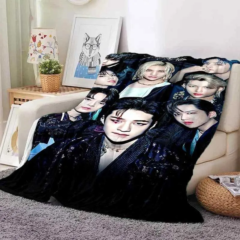Stray Kids Rug Korea Kpop Stray Kids 3D Singer Soft Flannel Blanket... From Muyixin ...