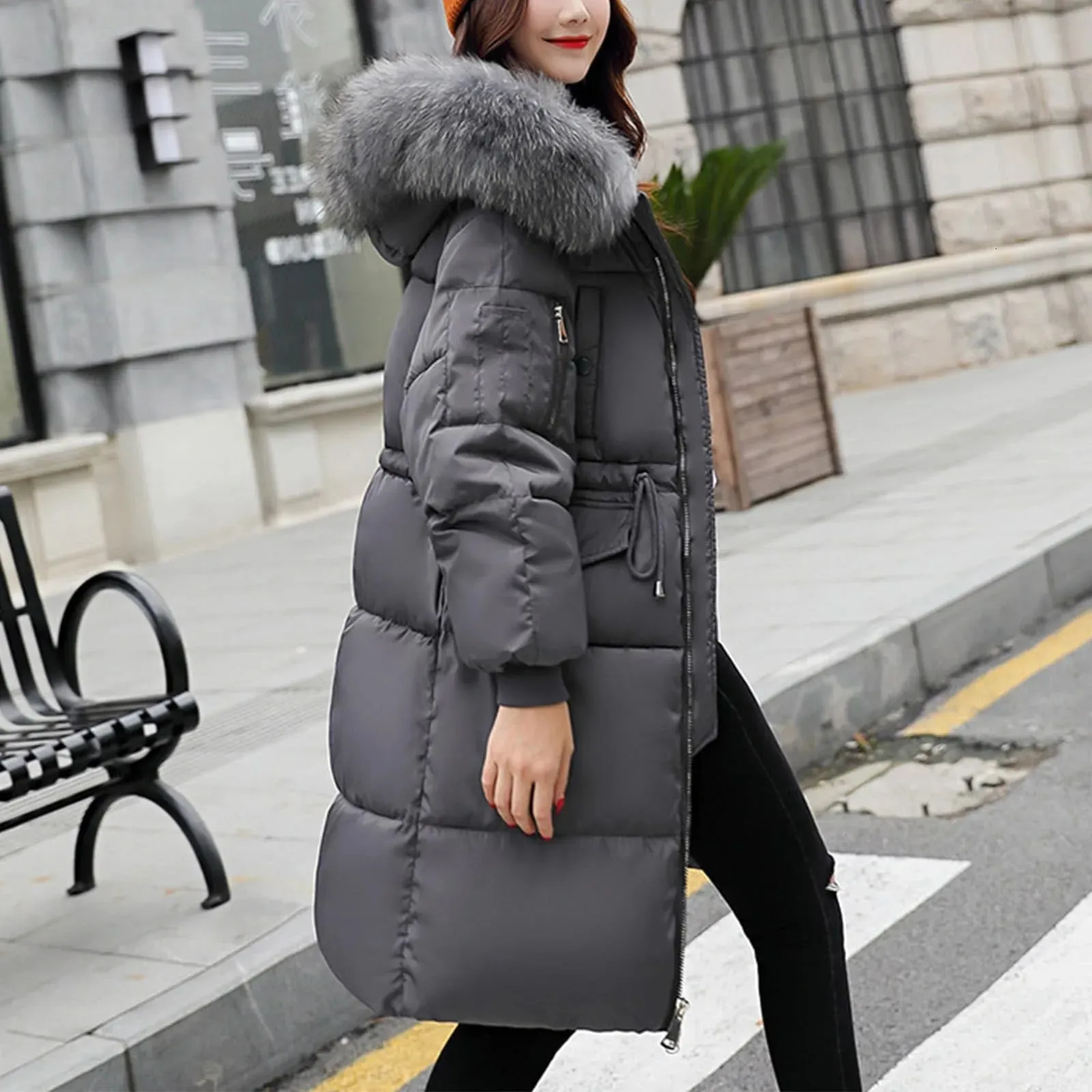 2024 Women's Waterproof Winter puffer jacket with Solid