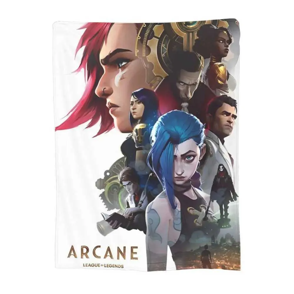 Couverture Polaire Arcane 3D Jinx - 127x152 Cm, Ultra Douce, Légère, Pour Canapé, Lit, Bureau | Adulte Et Enfant, Lavable Machine