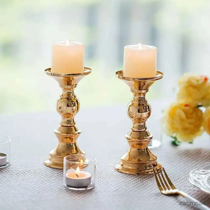 Nuovo Candelabro In Bronzo Portacandele In Metallo A 5 Bracci/3 Bracci Decorazione Di Nozze Centrotavola Per Eventi - 12