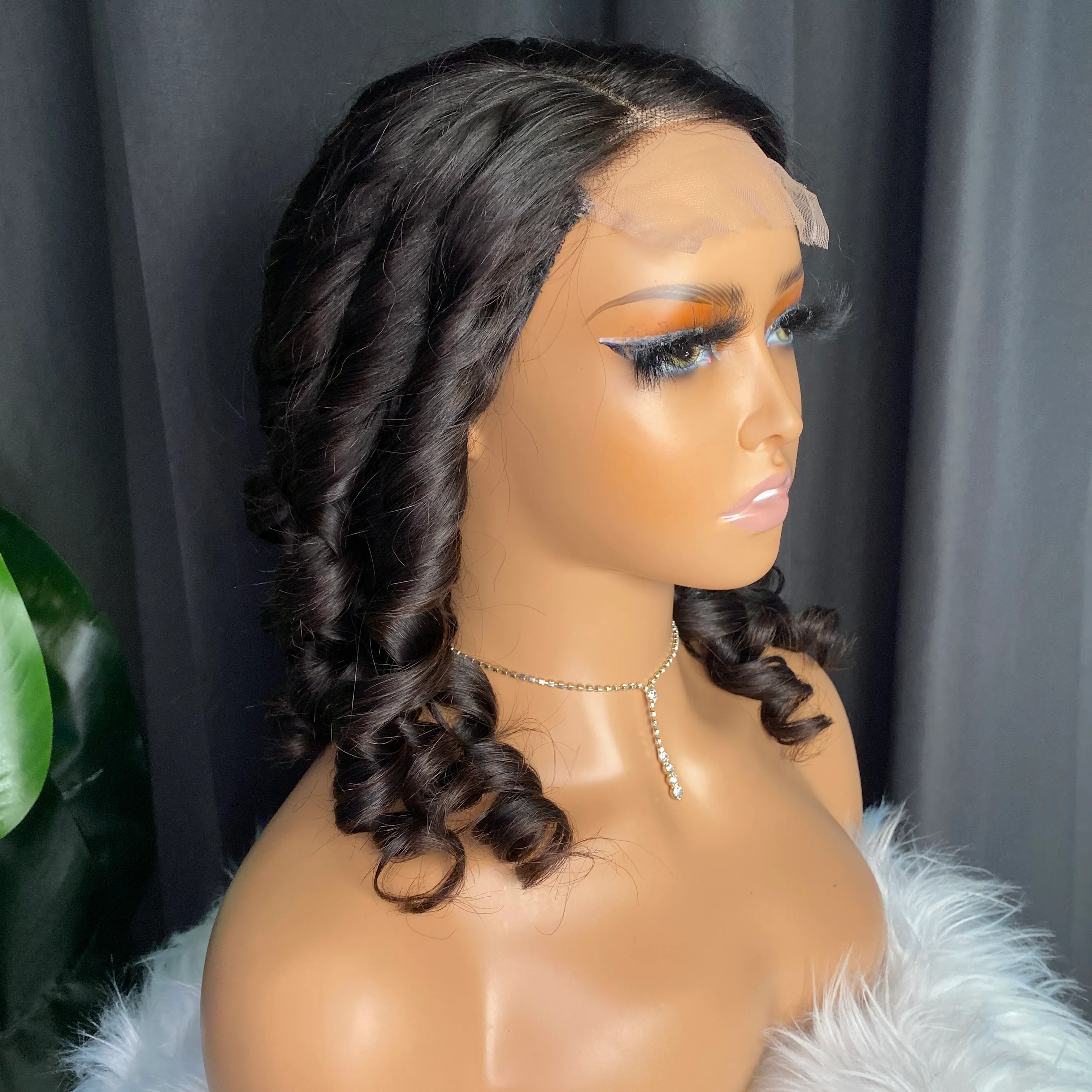Malaysian 16” human wig Grade 12A 180% Density Malaysian Peruvian Indian Brazilian  main image 4