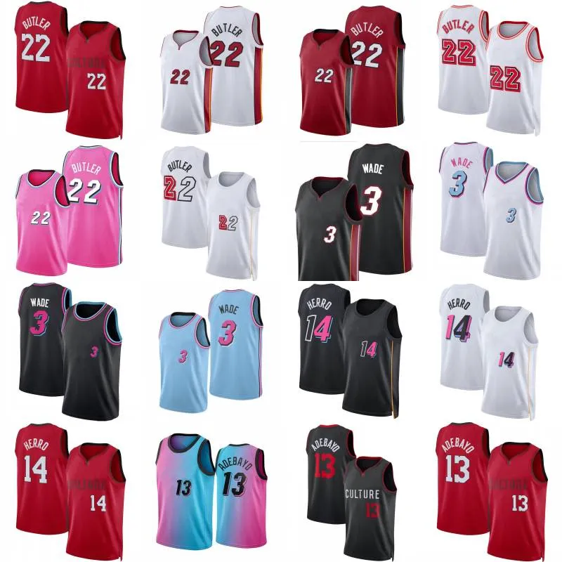 Risparmia alla grande su Miami Heat Tyler Herro Jersey Jimmy Butler Tyler  Herro City Maglie Da Basket MENS Dwyane Wade Bam Adebayo Shirt in grandi