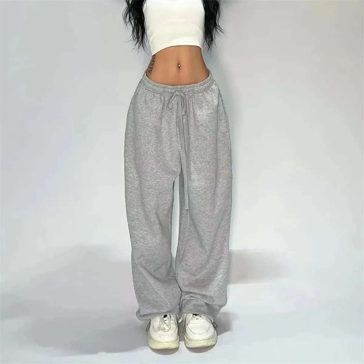 Women's Wide Leg Loose Fit Sweatpants Retro Y2K Style, Oversized Baggy  Joggers for Streetwear