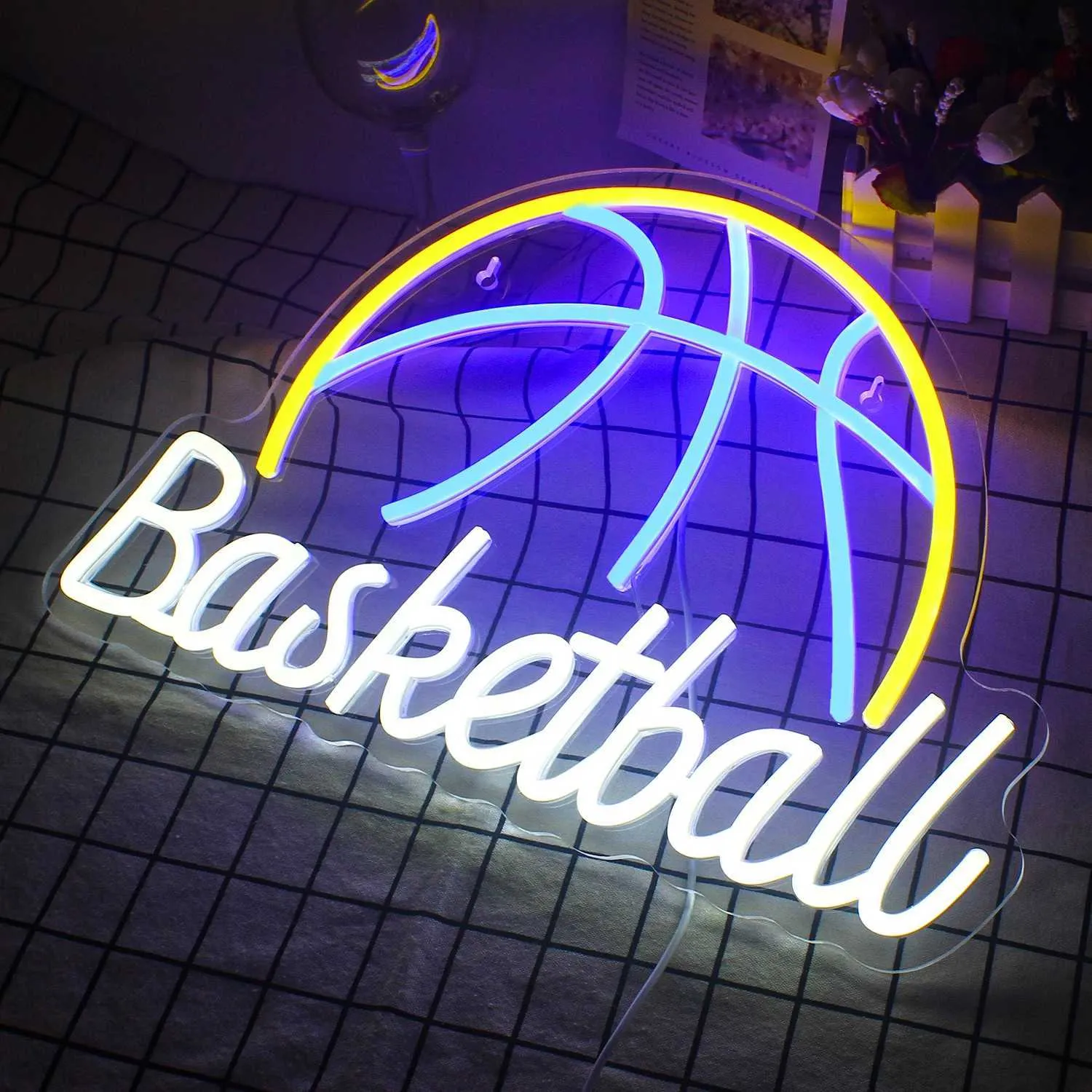 neon white basketball