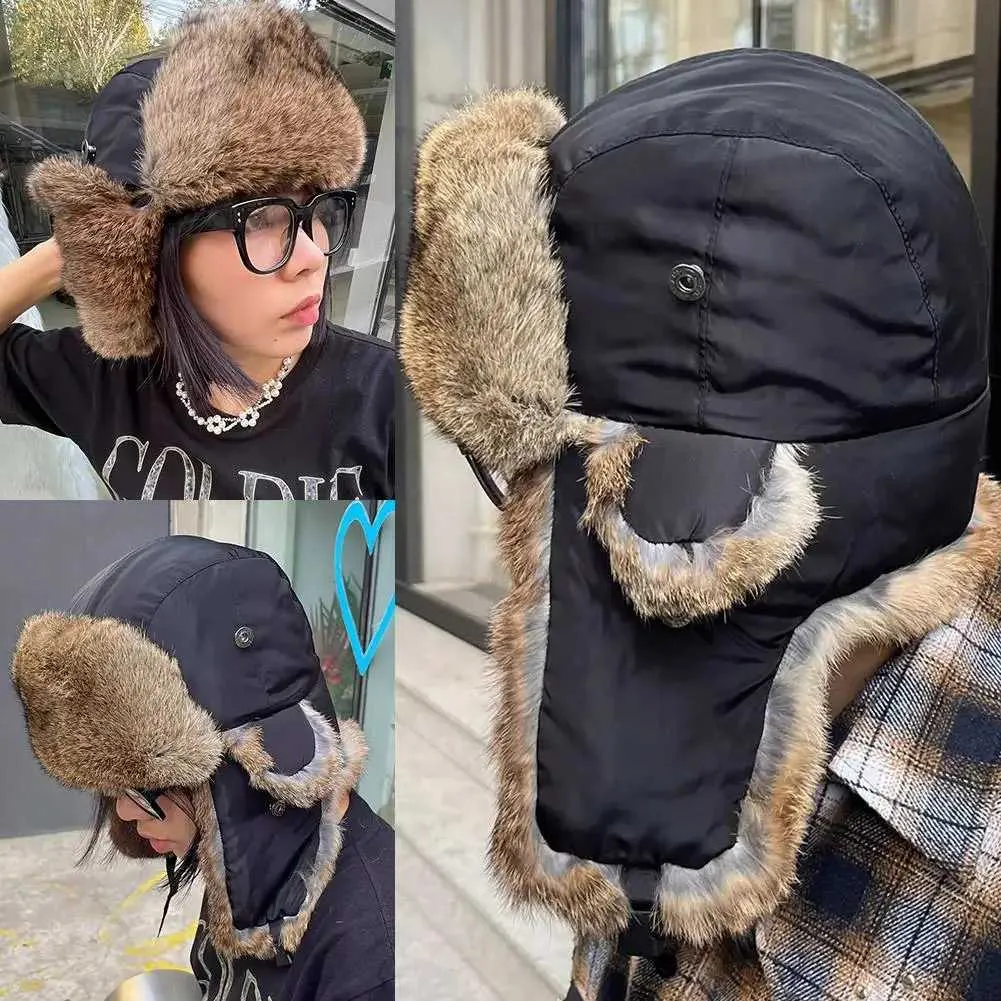 Bonnet Ushanka Russe Pour Homme - Fausse Fourrure, Cache-Oreilles Relevables - Chaud Et Coupe-Vent Pour Ski Et Plein Air