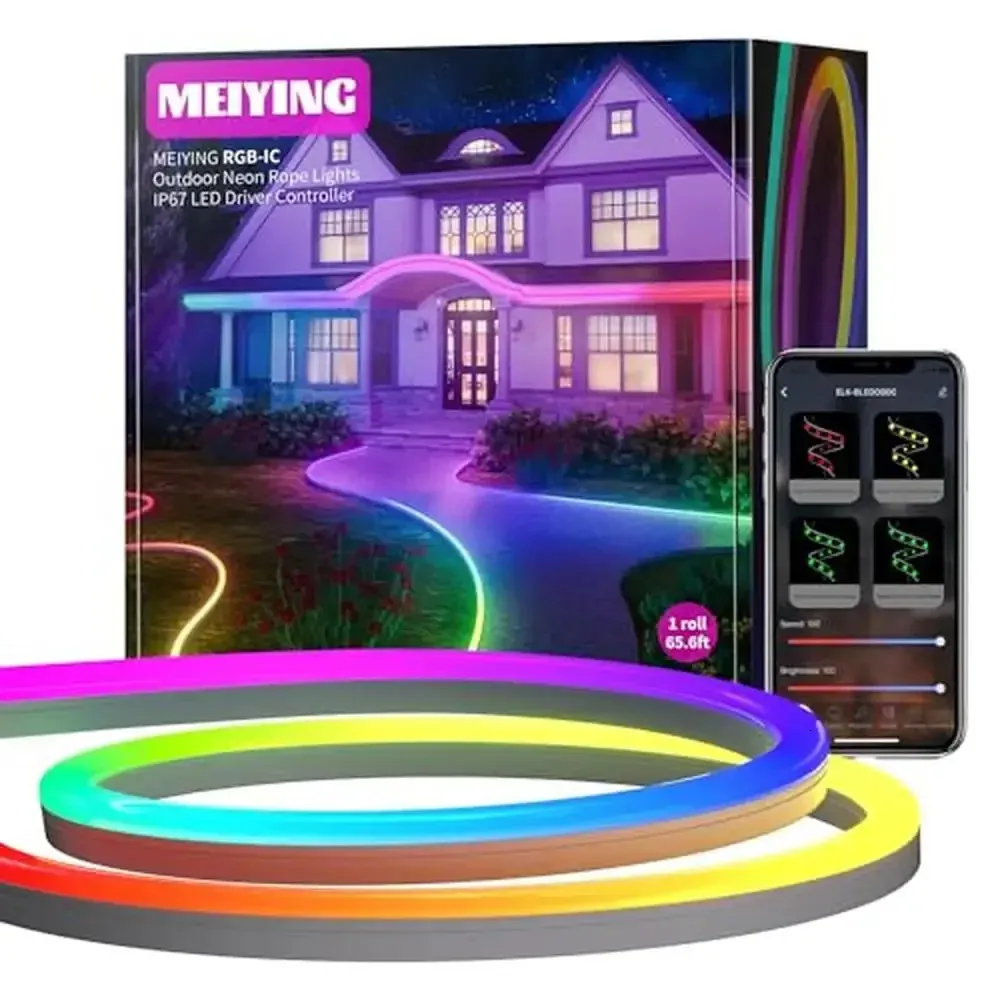 Rgbic Led Rope RGBIC LED Rope Lights - 328ft Waterproof, APP Control, Music Sync, 84 ...