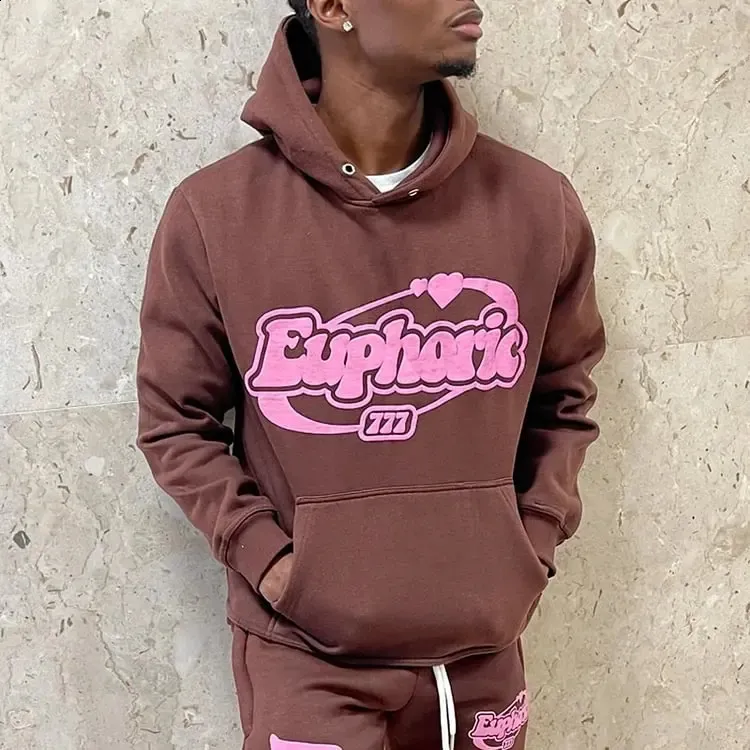 Euphoric Print Pullover Hoodie – Oversized Y2K From Kua02