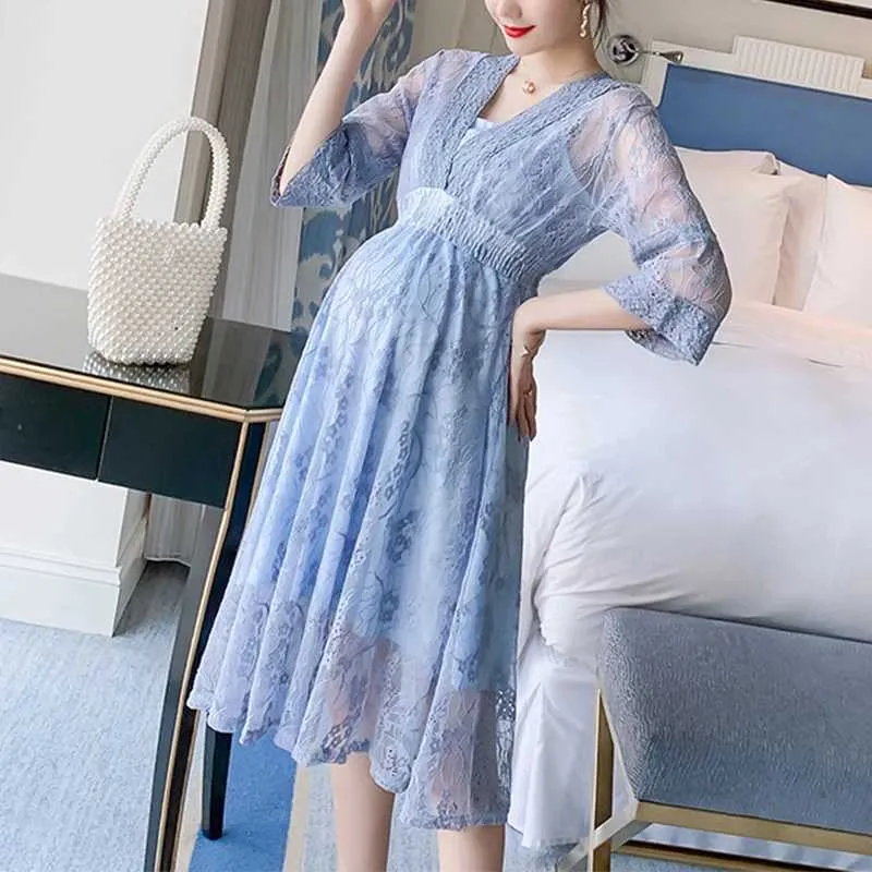Natural Color Maternity Lace Dress Long Sleeve... From Innovation_workshop,  $13.67 | DHgate.Com