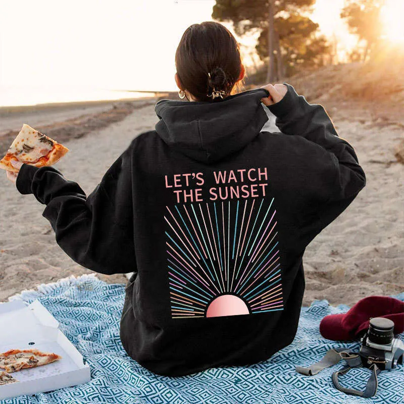 Sunshine Prints Hoodie: Full Zip Sunset Print for Men & Women