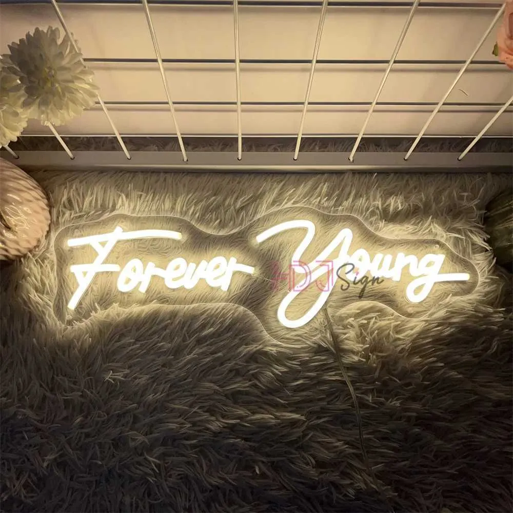 Forever Young LED Neon Lights Wall Mounted USB Neon... From Honey_fruit ...