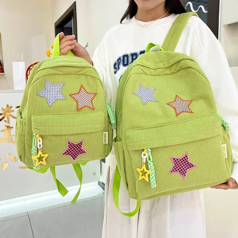Save Big on Bulk Womens Corduroy Backpack Corduroy Backpack With Star  Pattern Casual, Simple Zipper, Versatile, High Quality, Daily Use, School  Bag