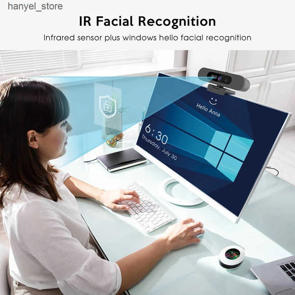 Webcams TOALLIN 1080P facial recognition network camera with built-in ...