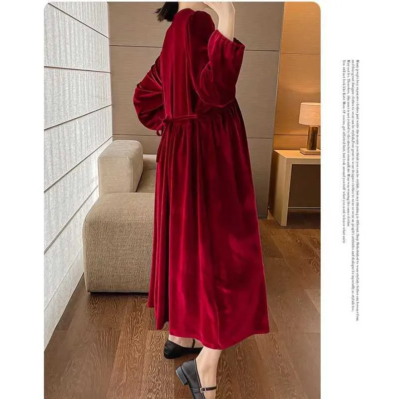 red and gold maternity dress Barbara Knit Maternity Midi Dress in Radiant Red