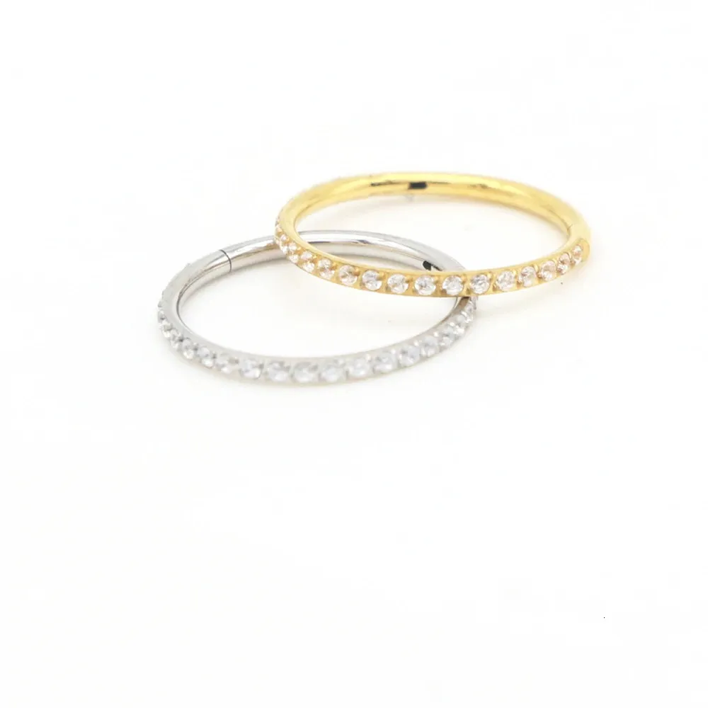 Body Jewelry Online, Gold Tone Nose Ring, 20G 18G Surgical Steel, Clear