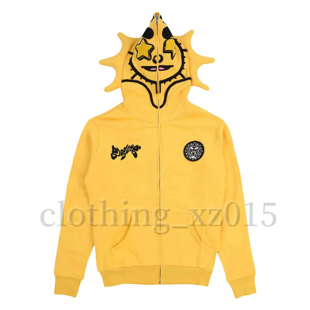 Glo Gang Cotton Yellow Zip Up Hoodie For Men And Women Glory Hip 
