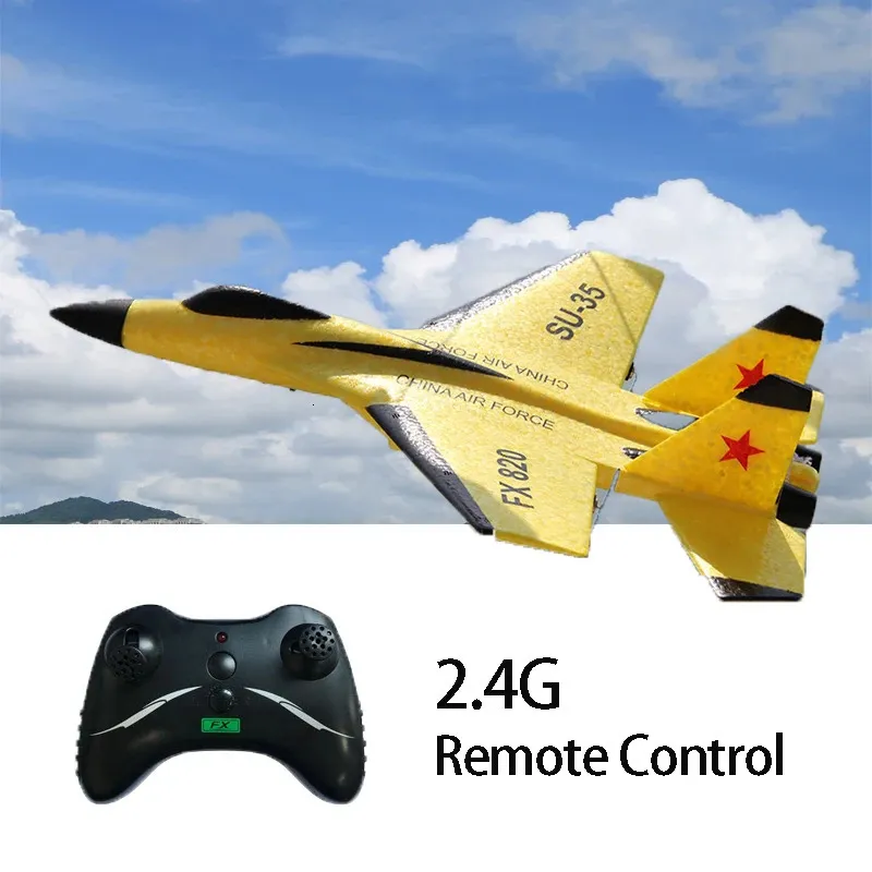 Avion radiocommandé VEVOR Enfants, Jouets EPP 2,4 GHz, 2 batteries, avion de chasse F-22
