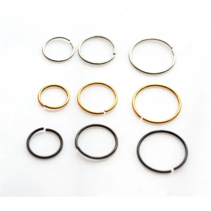 Stainless Steel Nose Chain: Triple O Ring, Double Nostril Piercing - Finland - Foto 9