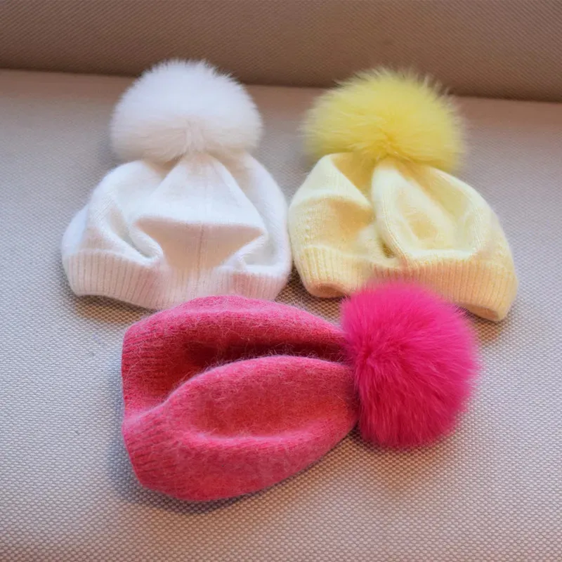 Vintage Angora Rabbit Lambswool Knit Beret Soft Cream Wool Hat Made in Japan Japan Angora Rabbit Womens Beret Warm Soft Knitted Beret  main image 2