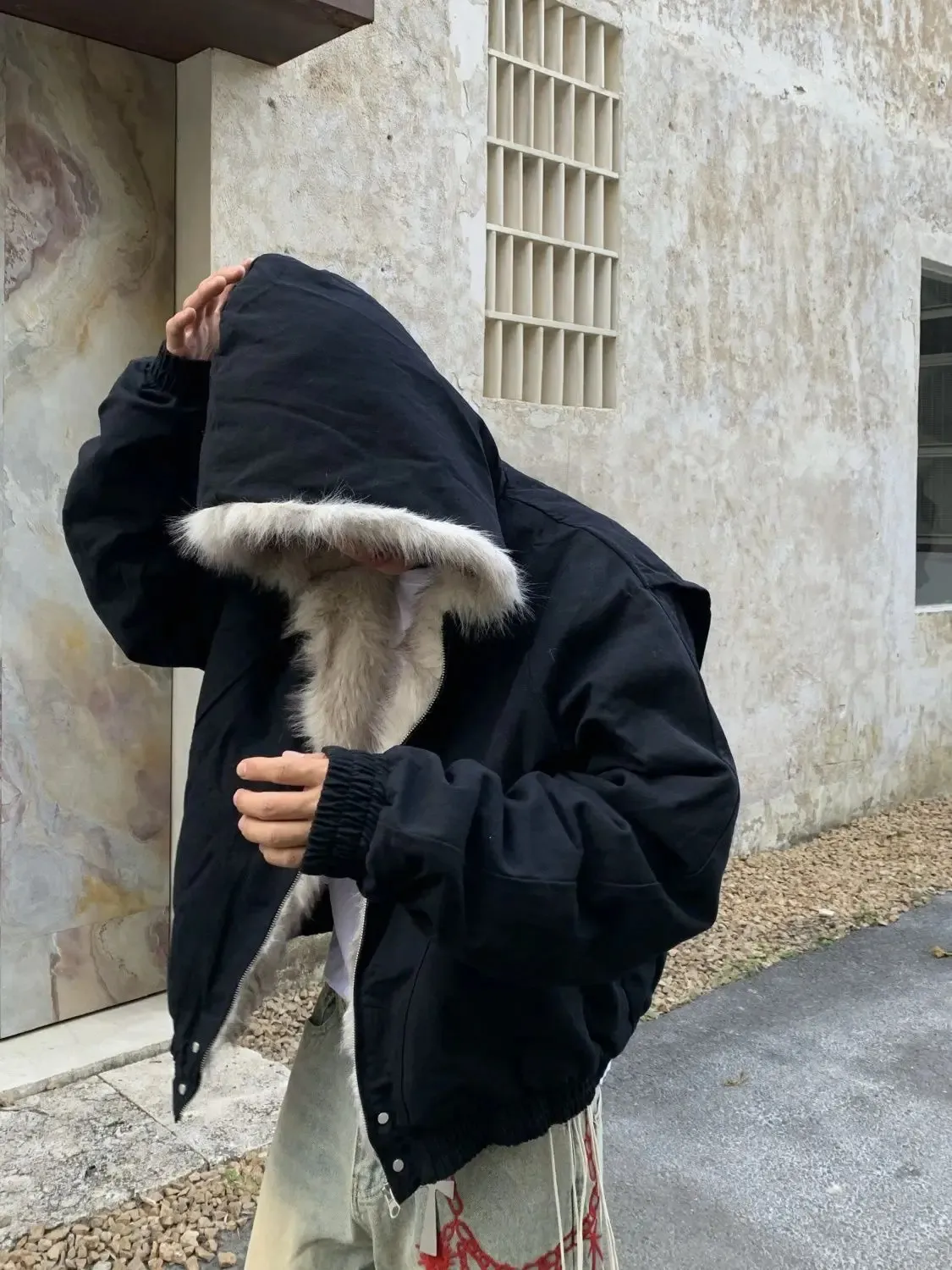 DHgate.com:Mens Oversized Faux Fur Hoodie - Zippered DHgate.com:Mens Oversized Faux Fur Hoodie - Zippered