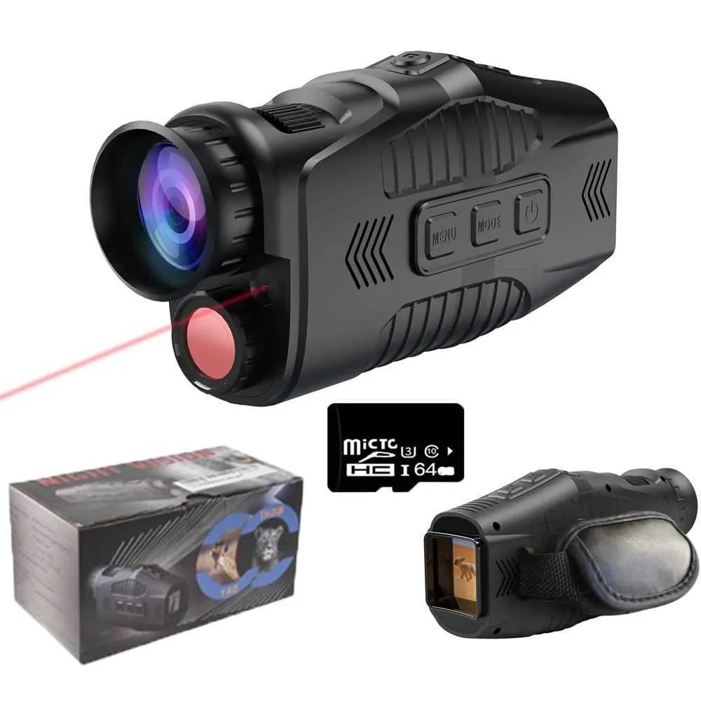 1080p Digital Night Vision Monocular - Save Photos & Video - IPX4 Water Resistant - Black