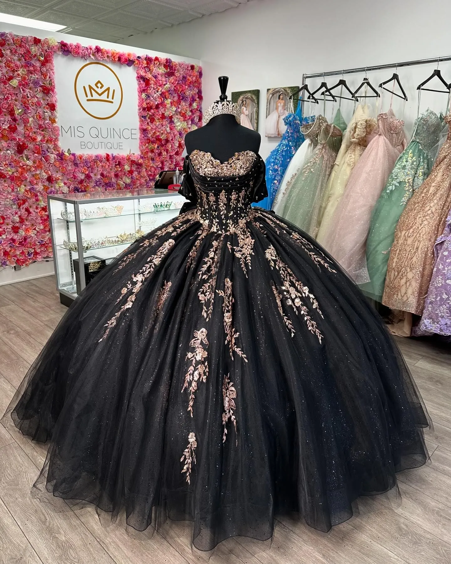 Black Beaded Ball Gown Quinceanera Dress With... From Bestdressing, $228.08  | DHgate.Com
