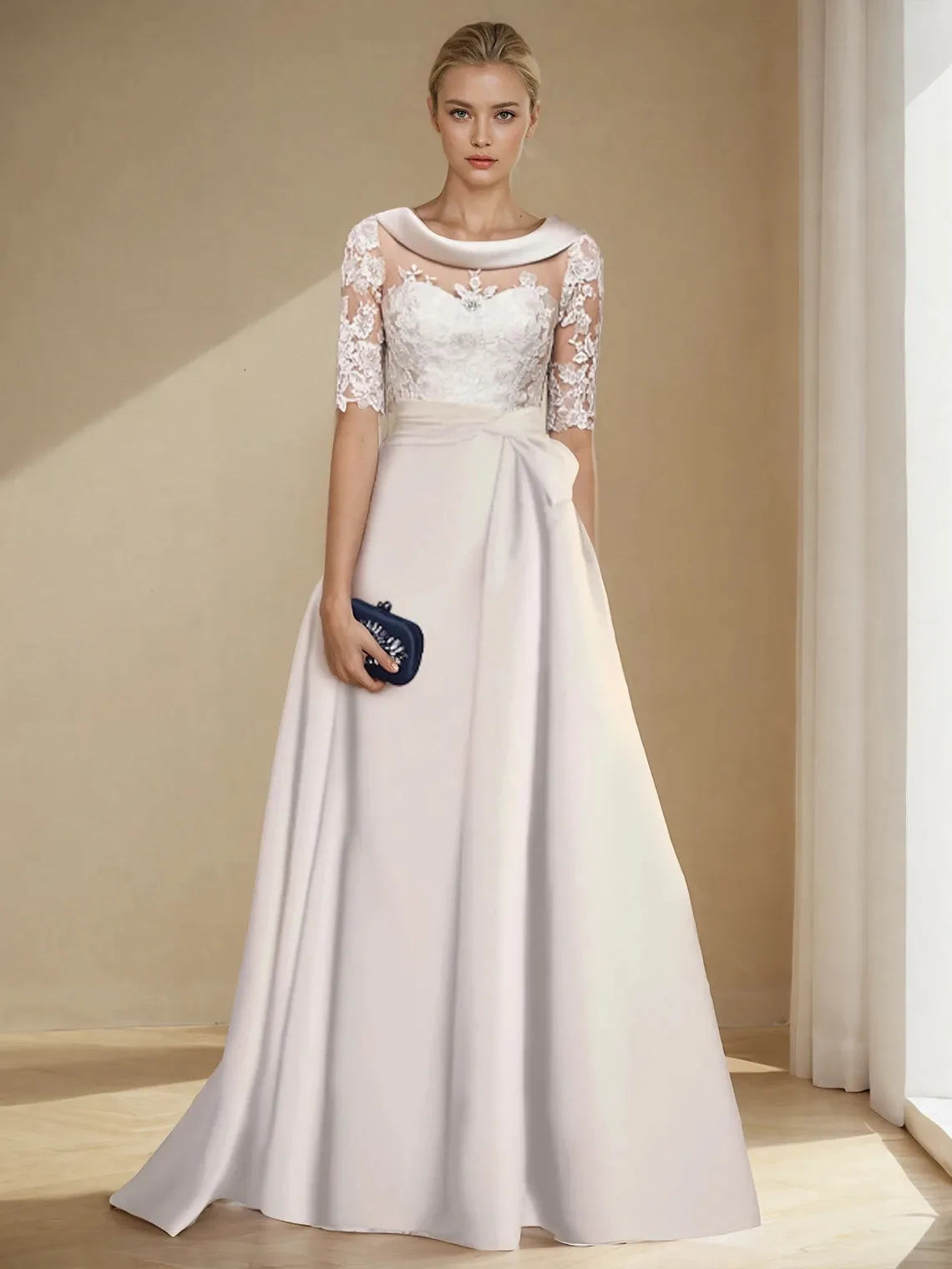 sachin and babi light blue dress Red Beaded Sparkly Tulle Long Sleeve Prom Dresses 2025 V-Neck Formal Gown 25064 Custom Colors / 26W main image 1