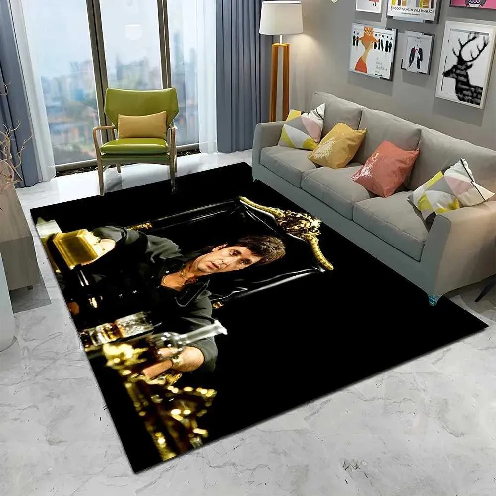 3D Scarface Movie Non-Slip Area Rug - Living Room, Bedroom, Kitchen ...