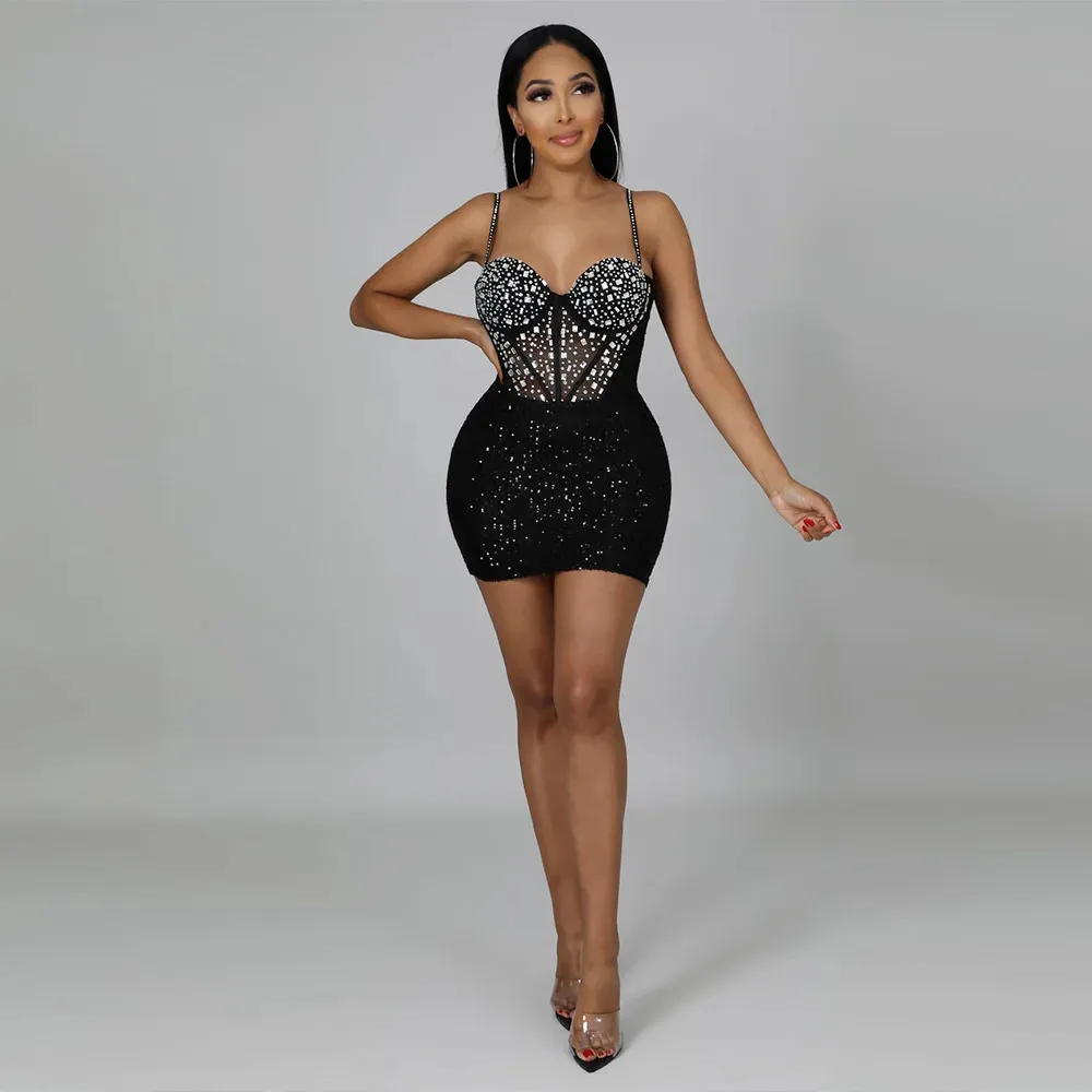 Nightclub Halter Dress With Diamond Beads | DHgate Nightclub Halter Dress With Diamond Beads | DHgate