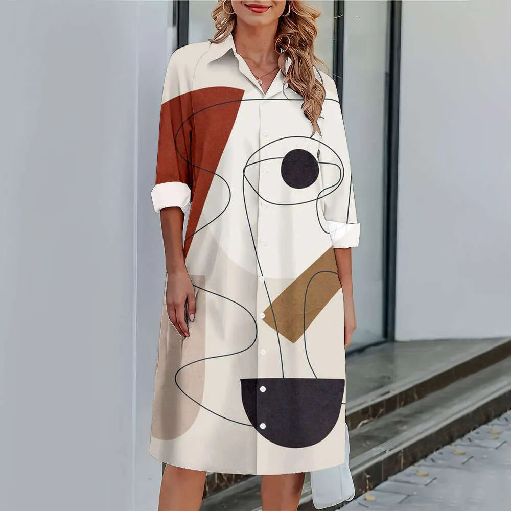 TEMU Womens Printed Loose Dress Casual Autumn... From Recommendeditems,  $27.16 | DHgate.Com