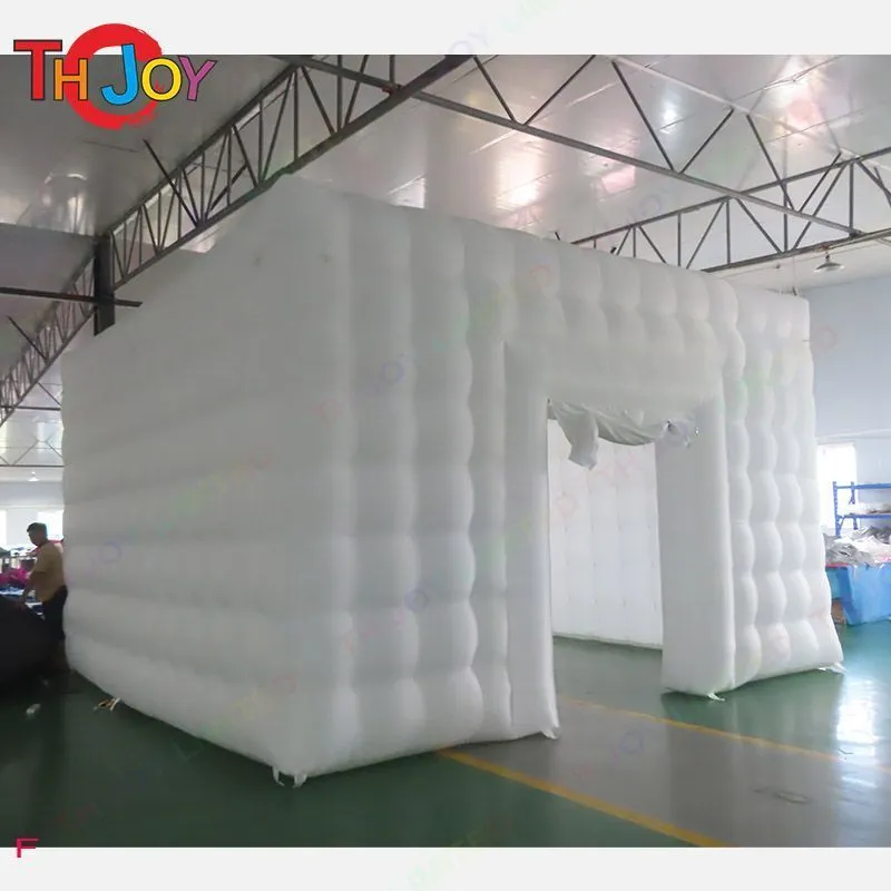Glowing LED Inflatable Cube Inflatable Party Tent With Blower For ...