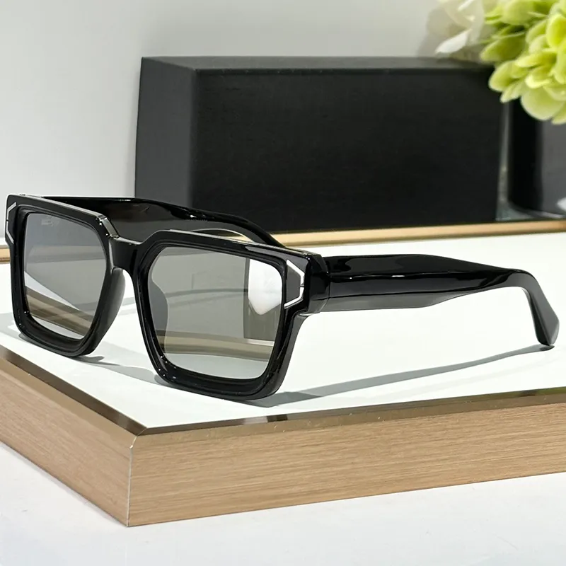 Polarized Retro Mirrored Square Sunglasses with Acetate Frame UV Protection Polarized Buckley Square Sunglasses For Men And Women  main image 2