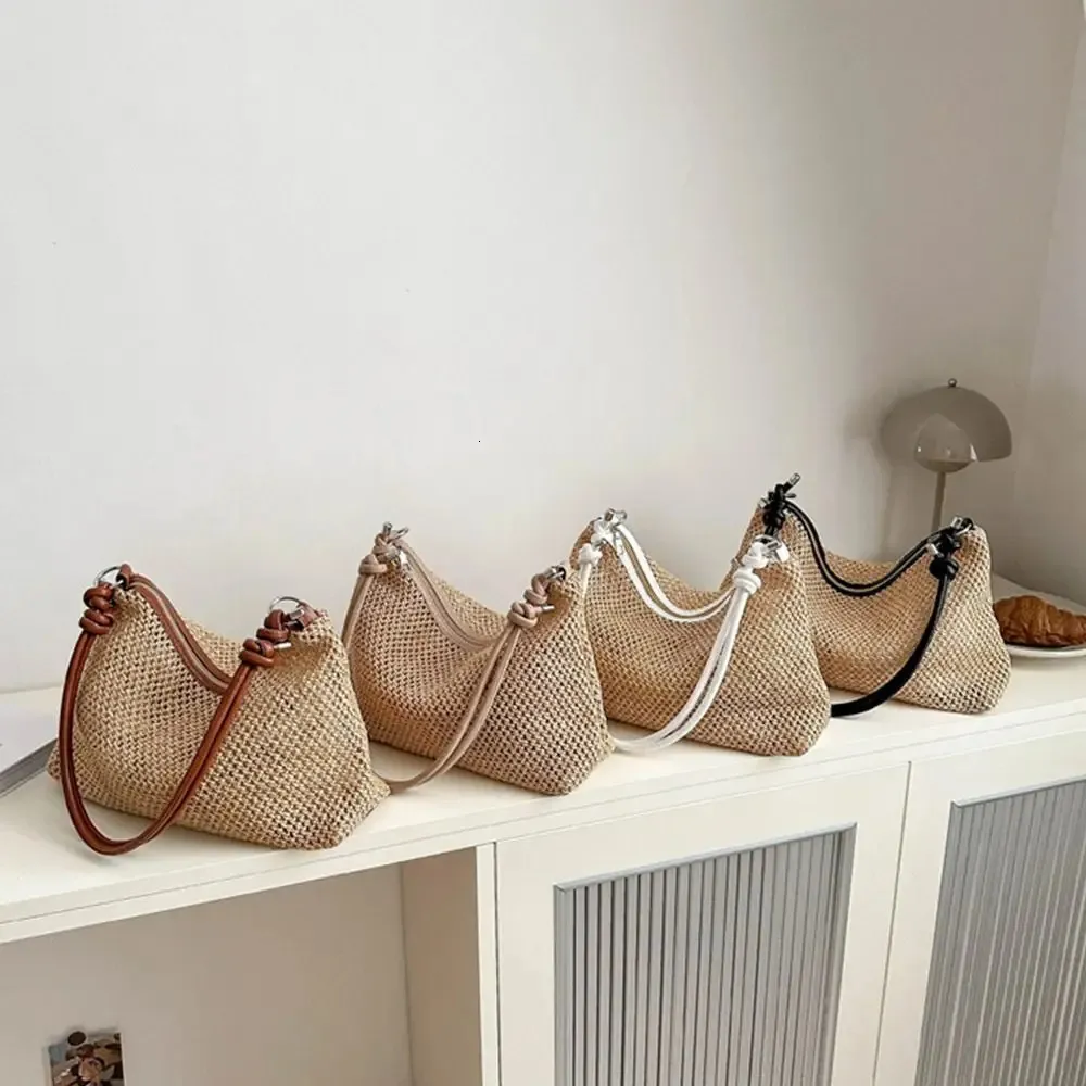 Handmade Braid Straw Bag Large Capacity Summer Beach Shoulder Women ...
