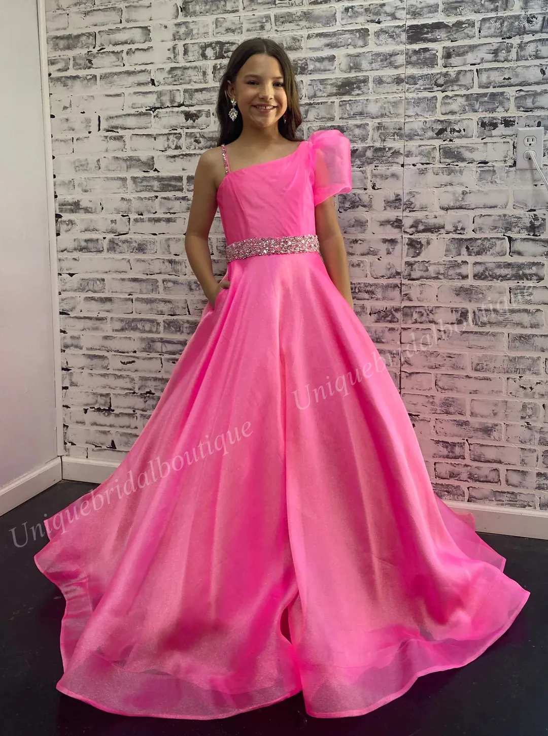 cheap formal dresses for weddings A-Line Prom Floral Dress Wedding Guest Wedding Party Court Train Sleeveless Off Shoulder Evening Dress fg3945 Color:Nature white CXBSAPRIL25 Draped shoulder straps over Midi Dresses | Designer